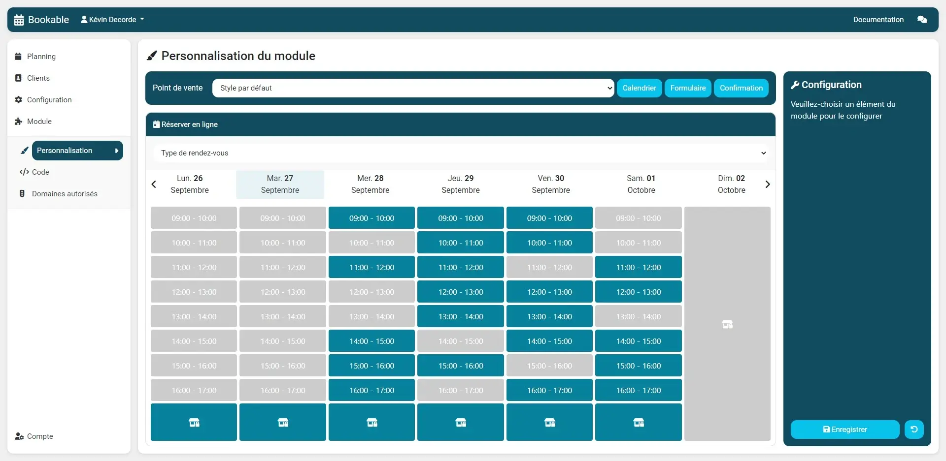 Personnalisation du module